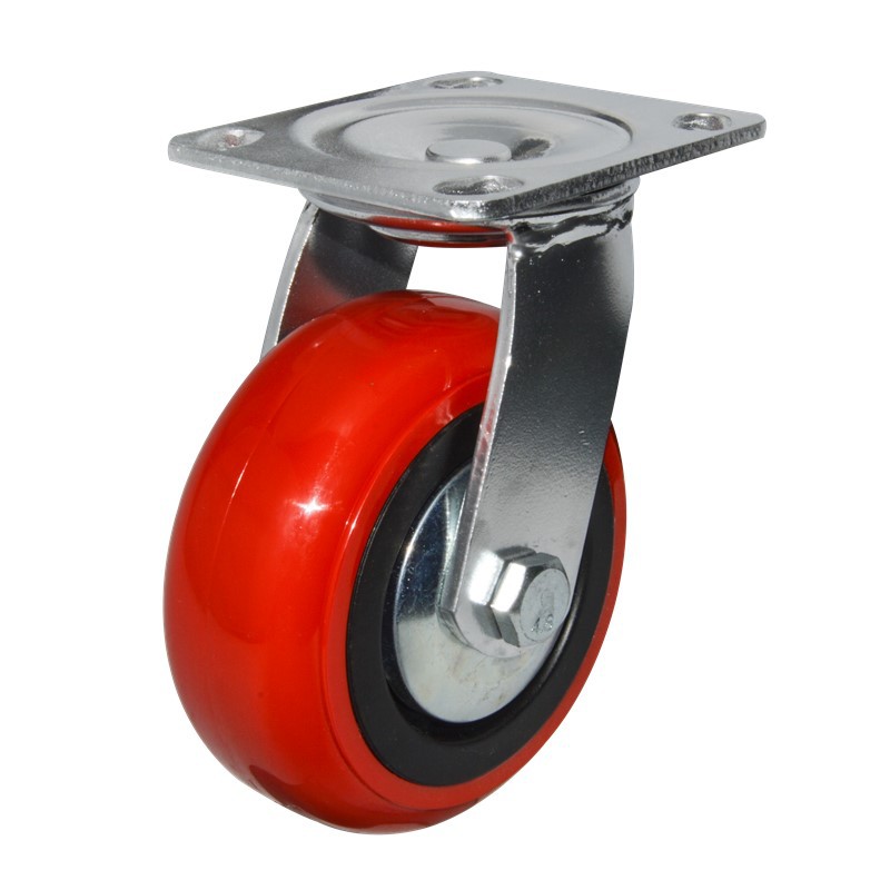 万向轮重型韩式塑芯带盖脚轮工业手推车货架4寸5寸6寸8寸静音脚轮