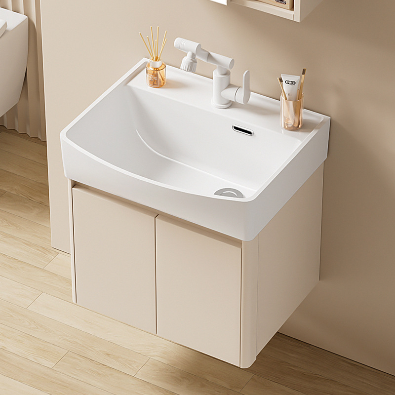 批发奶油风蜂窝铝洗手台小户型浴室柜洗漱台卫生间洗漱台一体盆