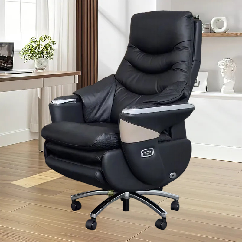 老板椅轻奢高级感真皮电动可躺 久坐不累舒适人体工学按摩办公椅