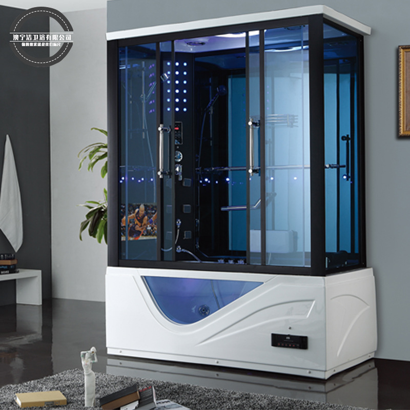 澳宁洁1.6米整体淋浴房一体式浴室蒸汽桑拿房按摩浴缸亚克力家用