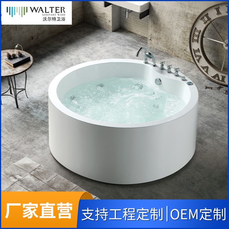 家用独立智能浴缸冲浪按摩缸恒温加热亚克力浴缸多功能洗浴盆批发