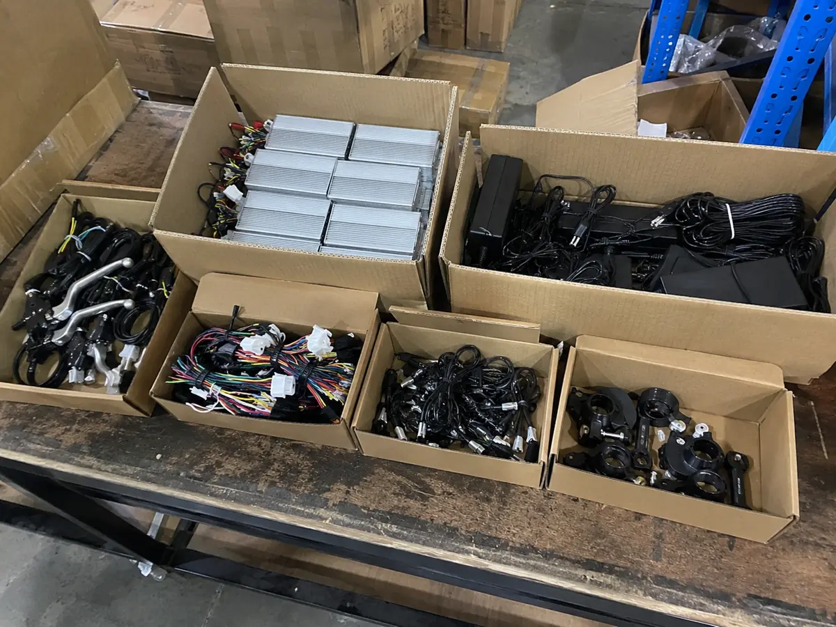 EV parts DDP shipping from China with battery and customs screening visual